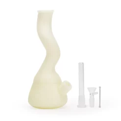 Ritual - 10'' Wavy Silicone Beaker - UV Titanium White