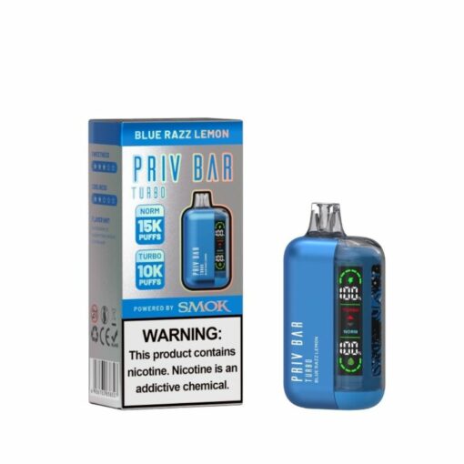 SMOK Priv Bar Turbo 15000 Puffs Blue Razz Lemon