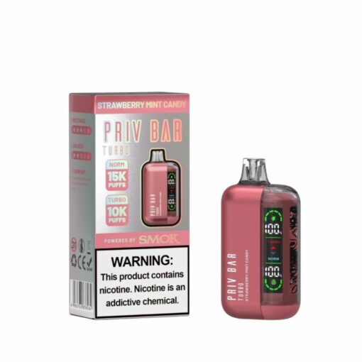 SMOK Priv Bar Turbo 15000 Puffs Strawberry Mint Candy