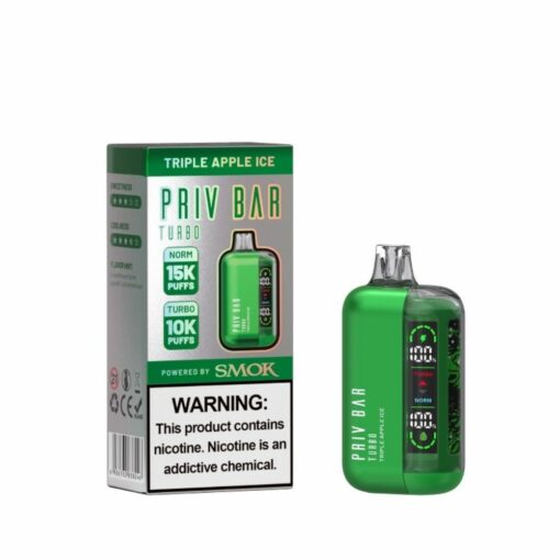 SMOK Priv Bar Turbo 15000 Puffs Triple Apple Ice