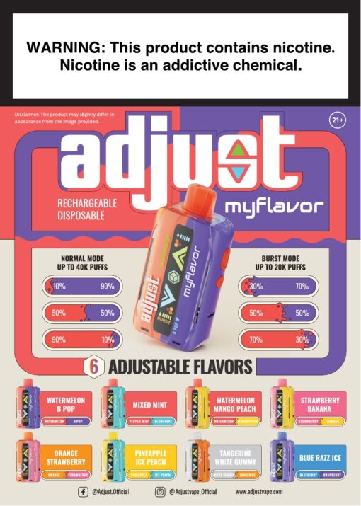 Adjust MyFlavor by Lost Mary Disposable Vape - 40000 Puffs - Image 3